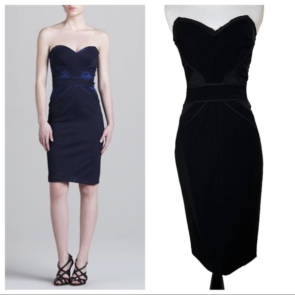 Zac Posen Dresses & Skirts - Zac Posen Bonded Strapless Pencil Dress Size 2 in Black